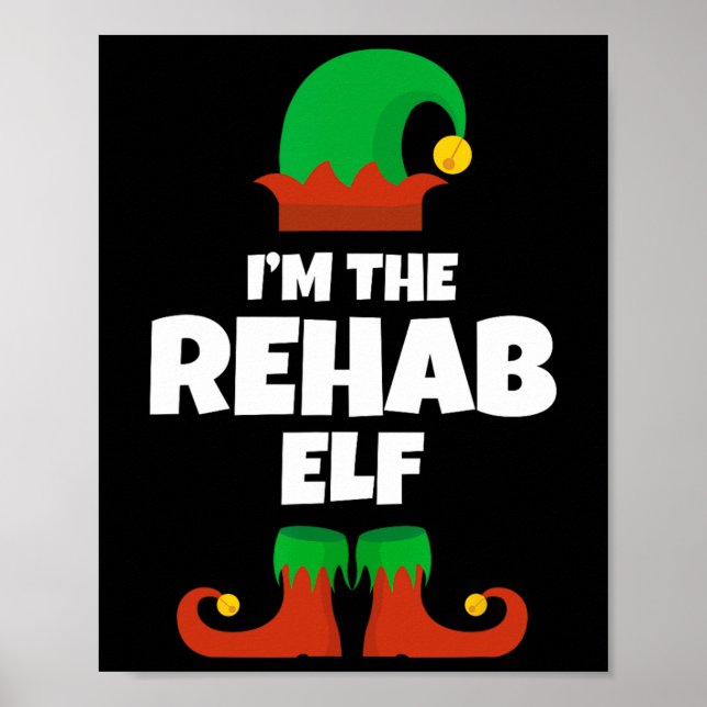 Ich bin die Rehab Elf Familie Pajama Weihnachts-Fu Poster (Vorne)