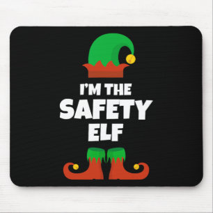 Ich bin die Safety Elf Familien-Pyjama Weihnachten Mousepad