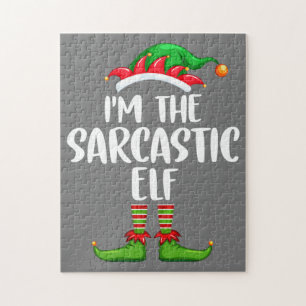 Ich bin die Sarcastic Elf Shirt Matching Family Gr Puzzle