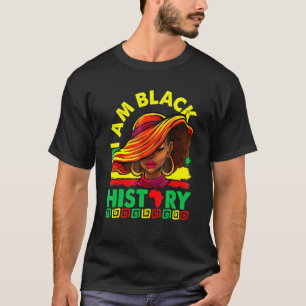 Ich bin die Schwarze Geschichtsmonat Königin Malen T-Shirt
