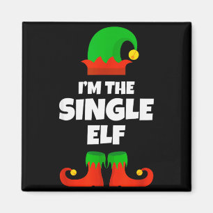 Ich bin die Single-Elfen-Familien-Pyjama-Weihnacht Magnet