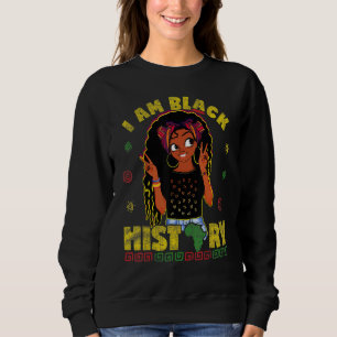 Ich bin die starke afrikanische Königin Mädchen Sc Sweatshirt