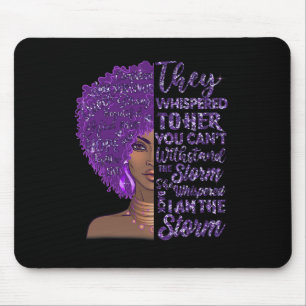 Ich bin die starke schwarze Frau mit Lila Überdosi Mousepad