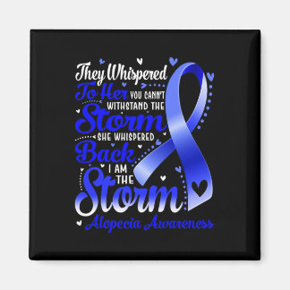 Ich bin die Storm Alopecia Awareness Blue Ribbon Magnet