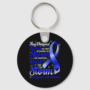 Ich bin die Storm Alopecia Awareness Blue Ribbon Schlüsselanhänger