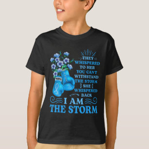Ich bin die Storm Boxing Kriegerin Blue Ribbon Wom T-Shirt