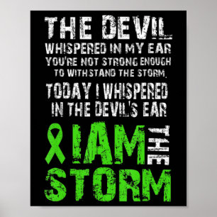 Ich bin die Storm Mental Health Awareness Green Ri Poster
