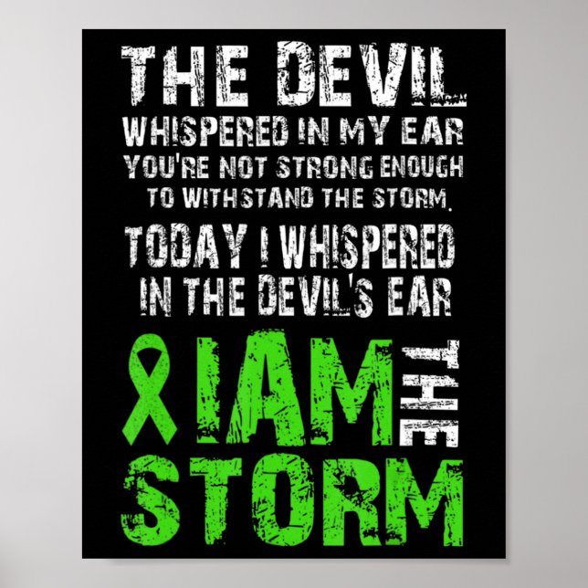 Ich bin die Storm Mental Health Awareness Green Ri Poster (Vorne)