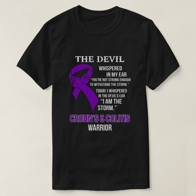 Ich bin die Storm Support Crohns Colitis Bewusstse T-Shirt (Design vorne)