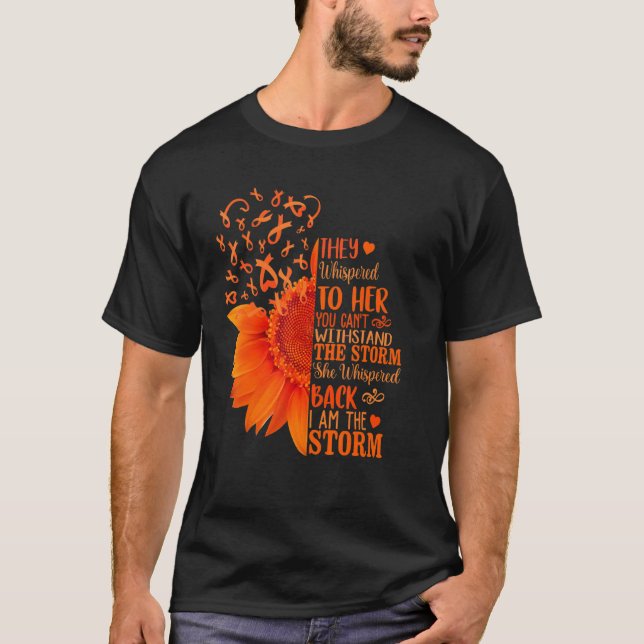 Ich bin die Stormleukämie-Bewusstsein Sonnenblumen T-Shirt (Vorderseite)