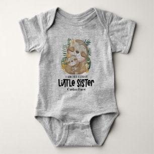 Ich bin die süßeste kleine Schwester Süße Faultier Baby Strampler