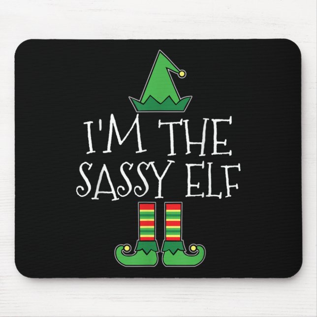 Ich bin die Sy Elf Matching Family Group Weihnacht Mousepad (Vorne)