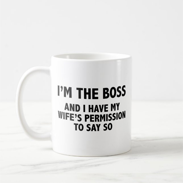 Ich bin die Tasse des Boss-Kaffees (Links)
