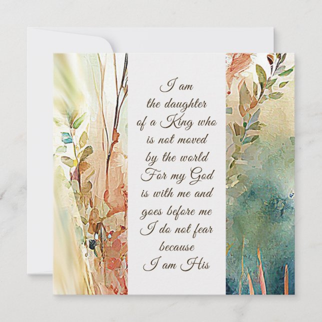 Ich bin die Tochter einer King Christlich Quote Ca (Vorderseite)