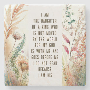 Ich bin die Tochter eines Christlichen Glaubenssat Steinuntersetzer