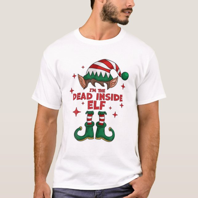 Ich bin die Tote im Elf - Matching Family Christma T-Shirt (Vorderseite)