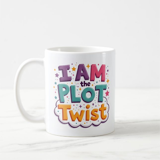 Ich bin die unerwartete Wendung Bunte Kaffeetasse (Links)