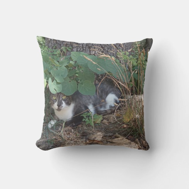 Ich bin die unsichtbare Katze Kissen (Vorderseite)