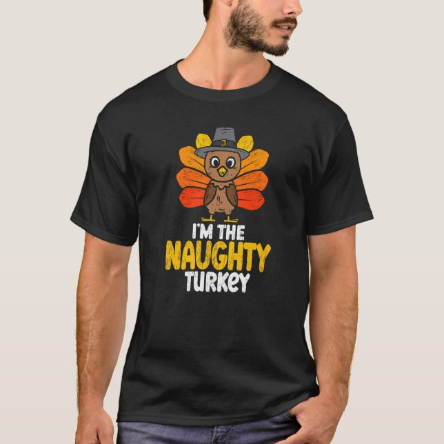 Ich bin die verrückte Türkei glücklich Thanksgivin T-Shirt (Vorderseite)