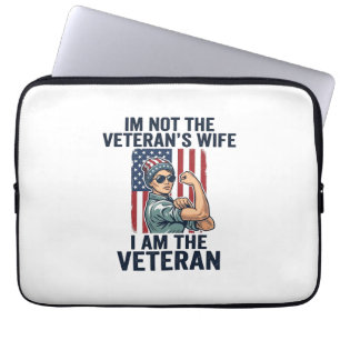 Ich bin die Veteranin Patriotische Frau Veteranin Laptopschutzhülle