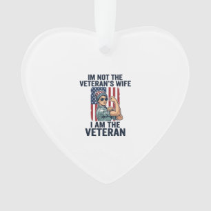 Ich bin die Veteranin Patriotische Frau Veteranin  Ornament
