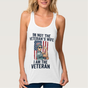 Ich bin die Veteranin Patriotische Frau Veteranin  Tank Top
