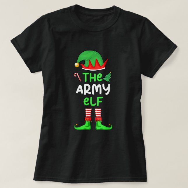 Ich bin die Weihnachtsfamilie der Armee Elf - Matc T-Shirt (Design vorne)