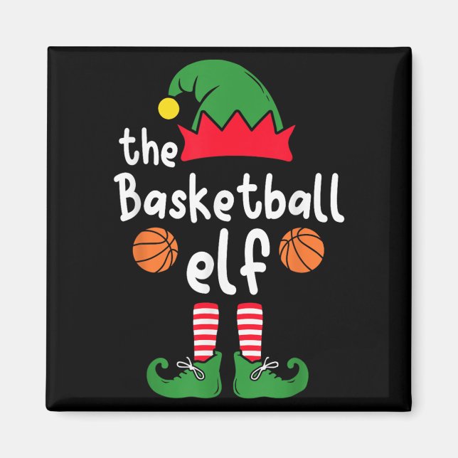 Ich bin die Weihnachtsfamilie der Basketball-Elf,  Magnet (Vorne)