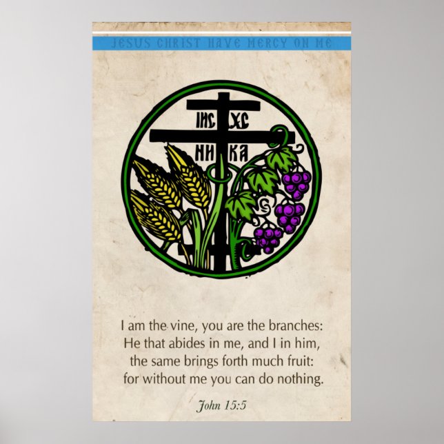 Ich bin die Weinrebe Poster (Vorne)