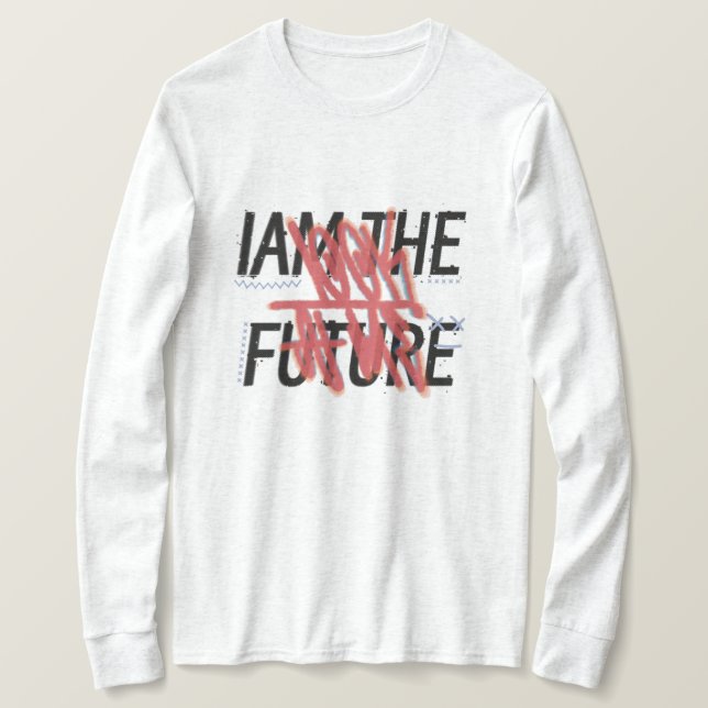 Ich bin die Zukunft Kapuzenjacke T-Shirt (Design vorne)