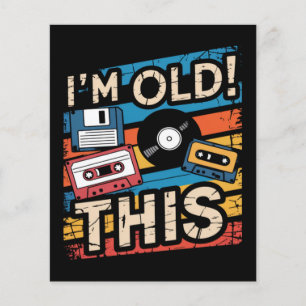 Ich bin diese alte bunte Retro-Musik-Nostalgie Flyer
