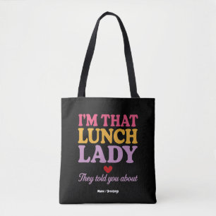 Ich bin diese Lunch Lady, die sie dir über lustige