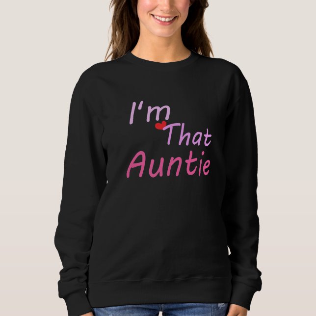 Ich bin diese Tante Red Hart Sweatshirt (Vorderseite)