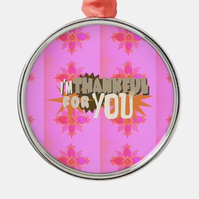 Ich bin dir dankbar ornament aus metall (Vorne)