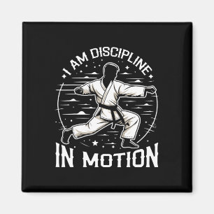 Ich bin Disziplin in Motions Martial Arts Karate M Magnet
