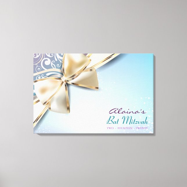 ICH BIN DIVINE BOW Bar Bat Mitzvah Sign an Board Leinwanddruck (Vorderseite)