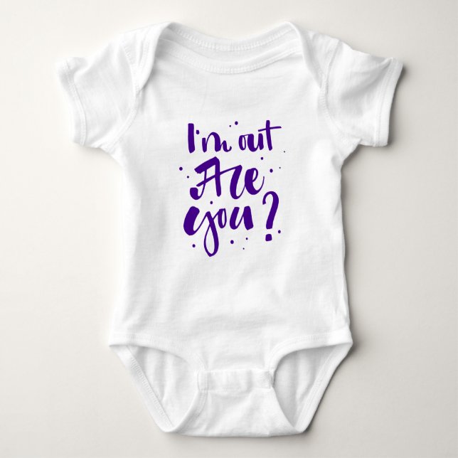 Ich bin draußen, oder? baby strampler (Vorderseite)