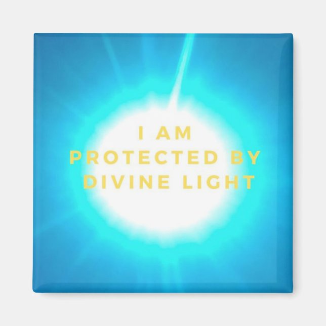 ICH BIN DURCH DIVINE LIGHT AFFIRMATION MAGNET GESC (Vorne)