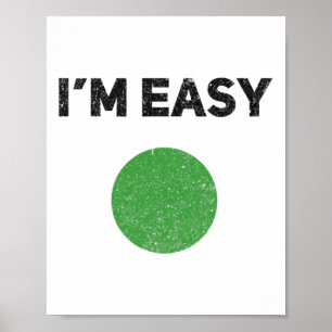 Ich bin Easy Green Skikreis Snowboard Vintage Poster