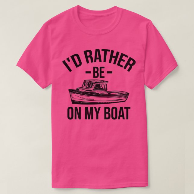 Ich bin eher auf meinem Boot Geschenk Funny Boater T-Shirt (Design vorne)