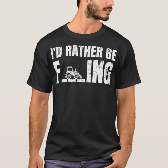 Ich bin eher Bauer-Geschenk Ideen-Traktor T-Shirt (Vorderseite)