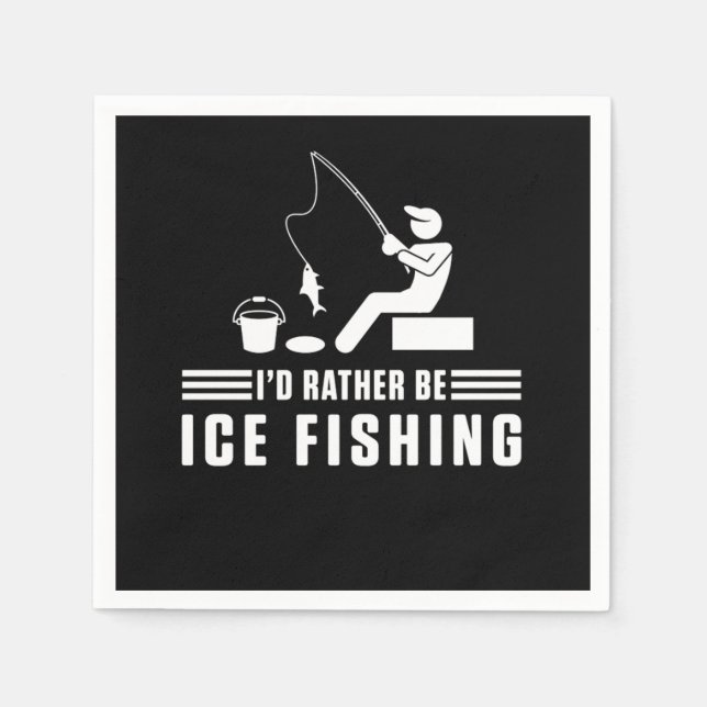 Ich bin eher Eisfisch, der von Fischern geschenkt  Serviette (Vorderseite)