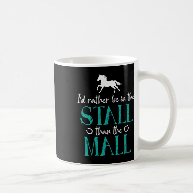 Ich bin eher im Stall, dass die Mall Pferde Eque Kaffeetasse (Rechts)
