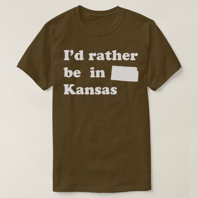 Ich bin eher in Kansas für Kansans T-Shirt (Design vorne)