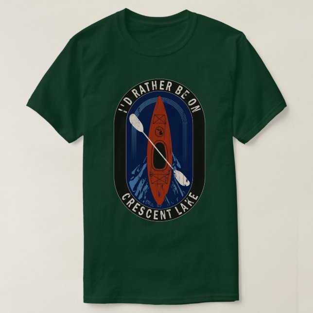 Ich bin eher Kajakfahren am Crescent Lake in MI T-Shirt (Design vorne)