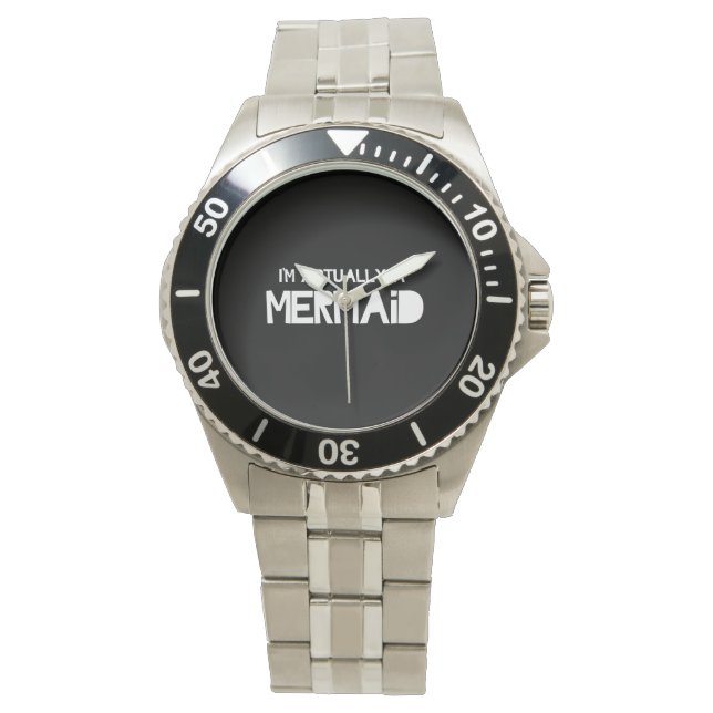 Ich bin eigentlich eine Meerjungfrau Armbanduhr (Vorderseite)