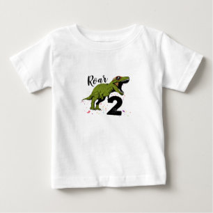 Ich bin ein 2 Dinosaurier Geburtstag Kinder T-Shir Baby T-shirt