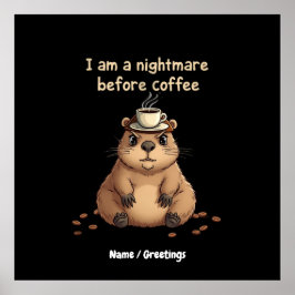 Ich bin ein Albtraum vor dem Kaffee, Liebesmotto Poster