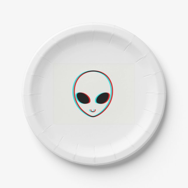 Ich bin ein alien. Aliennahrungsmittelpapierplatte Pappteller (Vorderseite)