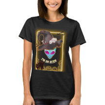 "ICH BIN EIN ALIEN" Halloween T-Shirt: Neon-Design